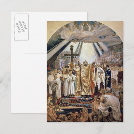 Baptisme van Rus, 1885-96 Briefkaart (Voorkant / Achterkant)