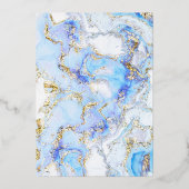 Baptisme vloeibare marmer folie uitnodiging (Achterkant)