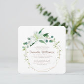 Baptisme voor haar geometrische en moderne, witte  kaart (Staand voorkant)