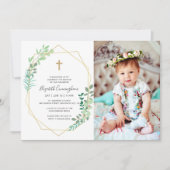 Baptisme voor haar geometrische olievloeiingskruis kaart (Voorkant)