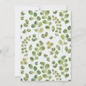 Baptisme voor haar | Goud cross-Greenery Foliage L Kaart (Achterkant)