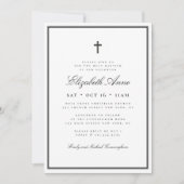 Baptisme voor haar klassieke elegante kruis kaart (Voorkant)