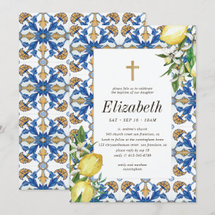 Baptisme voor haar  Lemon Mediterrane tegels Kaart