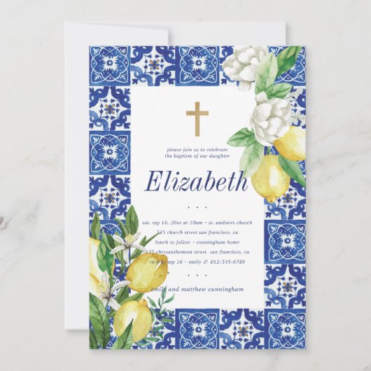 Baptisme voor haar Lemon-Tegels in het Middellands Kaart (Voorkant)