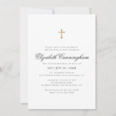 Baptisme voor haar | Minimalistisch goud Kaart (Voorkant)