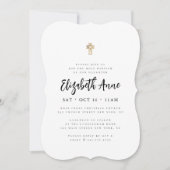 Baptisme voor haar moderne, minimalistische gouden kaart (Voorkant)