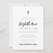 Baptisme voor haar moderne minimalistische kruis kaart (Voorkant)