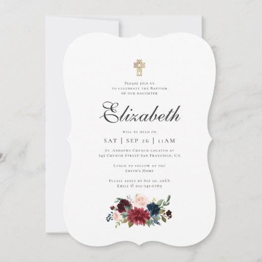 Baptisme voor haar moderne Waterverf Kaart (Voorkant)