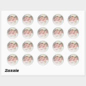 Baptisme voor haar | Simple Baby Girl-foto Ronde Sticker (Vel)
