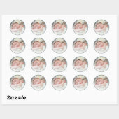 Baptisme voor haar | Simple Baby Girl-foto Ronde Sticker (Vel)