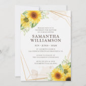 Baptisme voor haar zonnebloempel geometrisch kaart (Voorkant)