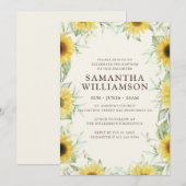 Baptisme voor haar zonnebloempitten kaart (Voorkant / Achterkant)