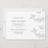 Baptisme voor hem | Eenvoudige foto grijze vulling Save The Date (Achterkant)