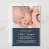 Baptisme voor hem | Modern eenvoudig Lijst Kaart (Voorkant)