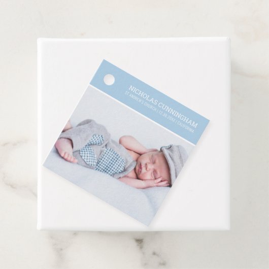 Baptisme voor hem | Moderne Eenvoudige aangepaste Bedankjes Labels (In situ)