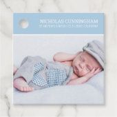 Baptisme voor hem | Moderne Eenvoudige aangepaste Bedankjes Labels (Voorkant)