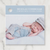 Baptisme voor hem | Moderne Eenvoudige aangepaste  Bedankjes Labels (Voorkant)