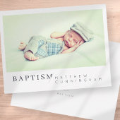 Baptisme voor hem moderne, minimalistische aangepa bedankkaart