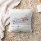 Baptisme voor hem moderne, minimalistische aangepa kussen (Deken)