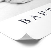 Baptisme voor hem moderne, minimalistische aangepa poster (Hoek)