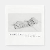 Baptisme voor hem moderne, minimalistische aangepa servet (Voorkant)