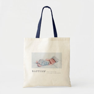 Baptisme voor hem moderne, minimalistische aangepa tote bag