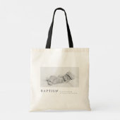 Baptisme voor hem moderne, minimalistische aangepa tote bag (Achterkant)