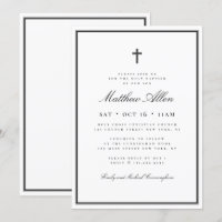 Baptisme voor zijn klassieke elegante kruis