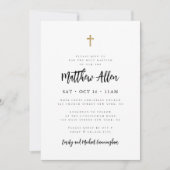 Baptisme voor zijn moderne, minimalistische kruis kaart (Voorkant)