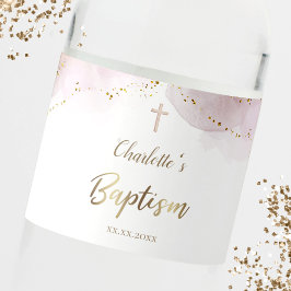 Baptisme | waterverf splash waterfles etiket