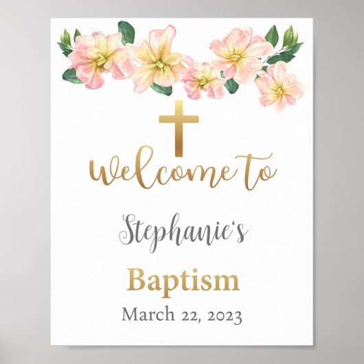 Baptisme Welcoming Sign, Baptisme Poster, Church Poster (Voorkant)