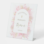 Baptisme welkom reclamebord met voetstuk (Voorkant)