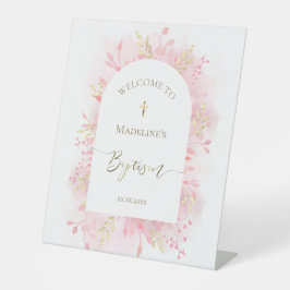 Baptisme welkom reclamebord met voetstuk