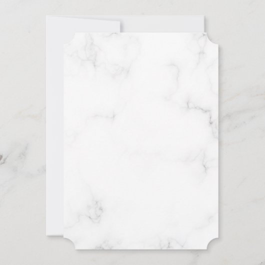 Baptisme White Marble Gold Cross-script Kaart (Achterkant)