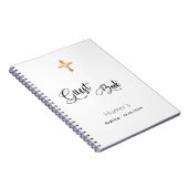 Baptisme wit zwart script voor gastboek notitieboek (Rechterzijde)