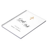 Baptisme wit zwart script voor gastboek notitieboek (Linkerzijde)