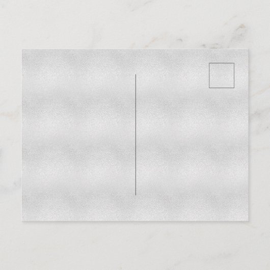 Baptisme zilverblauw boetseerschrift uitnodiging briefkaart (Achterkant)