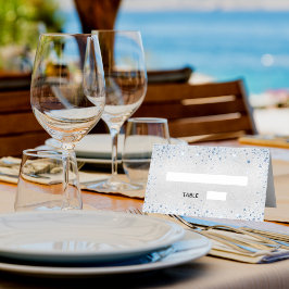 Baptisme zilverblauw glitter sparkles plaatskaartje