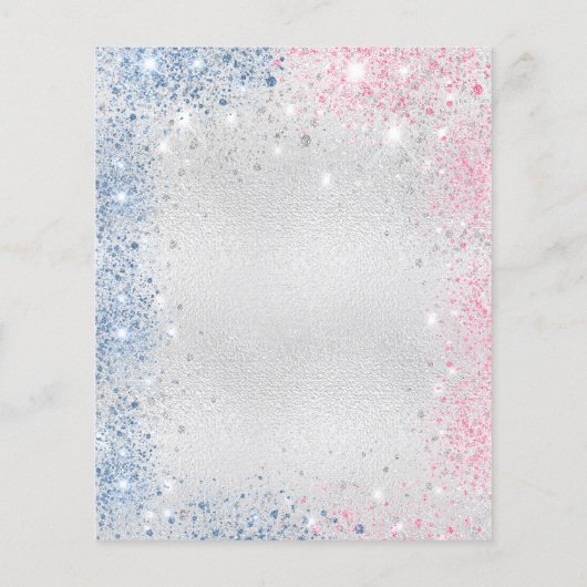 Baptisme zilverblauw roze tweekleppige jongetjes (Achterkant)