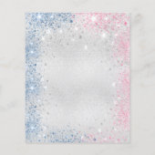 Baptisme zilverblauw roze tweekleppige jongetjes flyer (Achterkant)