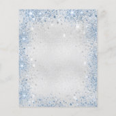 Baptisme zilveren blauwe jongen florele uitnodigin (Achterkant)