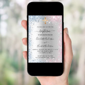 Baptisme zilveren blauwe roze tweelingmeisje luxe kaart