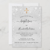 Baptisme zilversparkle gouddwarsdoorsnede kaart (Voorkant)