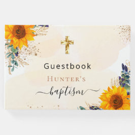 Baptisme zonnebloemen Eucalyptus greenery foto Gastenboek