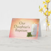 Baptismkaart van onze dochter kaart (Gele Bloem)