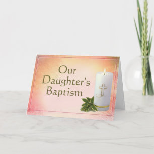 Baptismkaart van onze dochter kaart