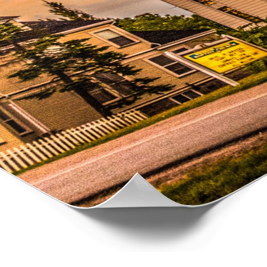 Baptistische kerk van Windsor, Nova Scotia HDR. Poster (Hoek)