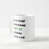 baptistische vrouw, geweldig koffiemok (Voorkant links)