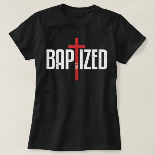 Baptized 2022 Christelijk Water Baptism Church Gro T-shirt (Design voorkant)