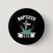 Baptized 2026 ronde button 5,7 cm (Voorkant)